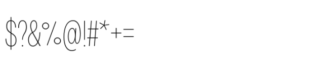 Polin Sans Condensed Hairline Font OTHER CHARS