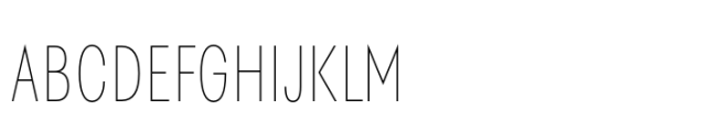 Polin Sans Condensed Hairline Font UPPERCASE