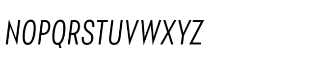 Polin Sans Condensed Light Italic Font UPPERCASE
