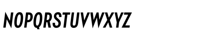 Polin Sans Condensed Medium Italic Font UPPERCASE