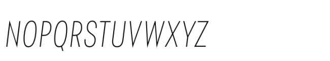 Polin Sans Condensed Thin Italic Font UPPERCASE