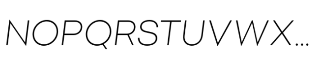 Polin Sans Extra Light Italic Font UPPERCASE