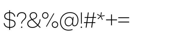 Polin Sans Extra Light Font OTHER CHARS
