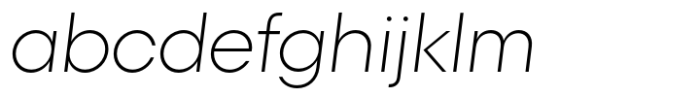 Polin Sans Extralight Italic Font LOWERCASE