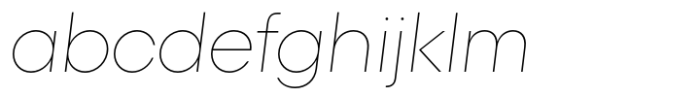 Polin Sans Hairline Italic Font LOWERCASE