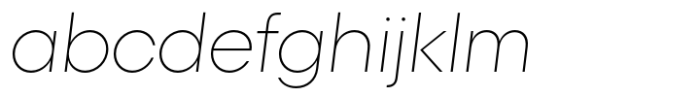 Polin Sans Thin Italic Font LOWERCASE