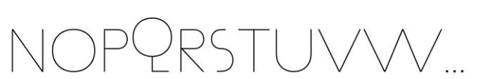 Politip Thin-B Font UPPERCASE