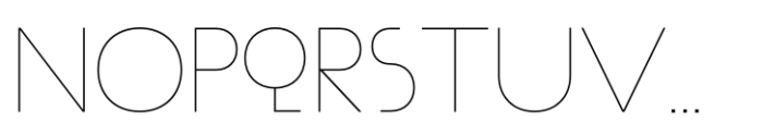 Politip Thin-C Font UPPERCASE