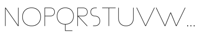 Politip Thin-D Font UPPERCASE
