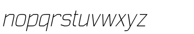 Polyflec Light Italic Font LOWERCASE