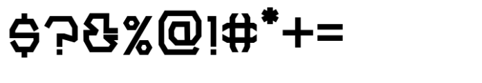 Polygon Block Font OTHER CHARS