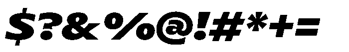 Polyguard Black Oblique Font OTHER CHARS