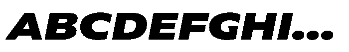Polyguard Black Oblique Font UPPERCASE