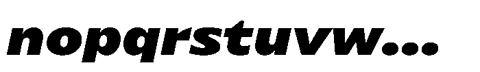 Polyguard Black Oblique Font LOWERCASE