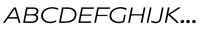 Polyguard Light Oblique Font UPPERCASE