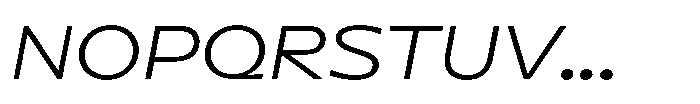 Polyguard Light Oblique Font UPPERCASE