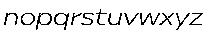 Polyguard Light Oblique Font LOWERCASE