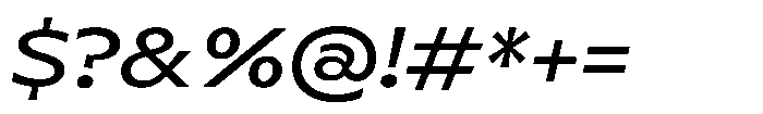 Polyguard Oblique Font OTHER CHARS