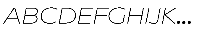 Polyguard Thin Oblique Font UPPERCASE