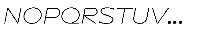 Polyguard Thin Oblique Font UPPERCASE