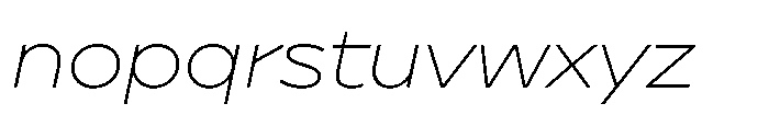 Polyguard Thin Oblique Font LOWERCASE