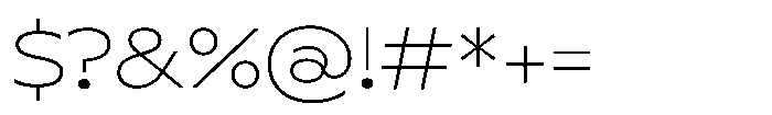 Polyguard Thin Font OTHER CHARS