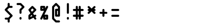 Polyline Regular Font OTHER CHARS