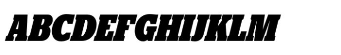 Polyphonic Condensed Black Italic Font UPPERCASE