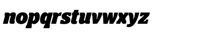 Polyphonic Condensed Black Italic Font LOWERCASE