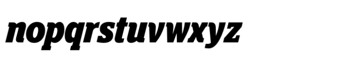 Polyphonic Condensed Bold Italic Font LOWERCASE