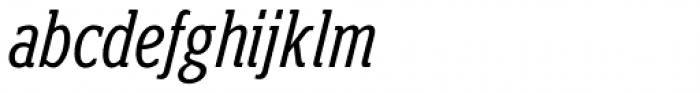 Polyphonic Condensed Italic Font LOWERCASE