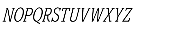 Polyphonic Condensed Light Italic Font UPPERCASE