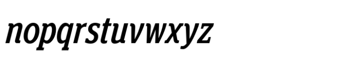 Polyphonic Condensed Medium Italic Font LOWERCASE