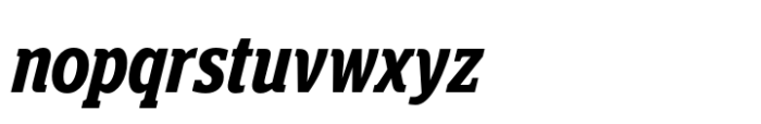 Polyphonic Condensed SemiBold Italic Font LOWERCASE