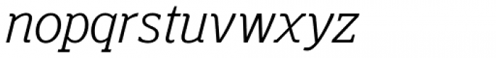 Polyphonic Narrow Light Italic Font LOWERCASE