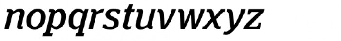 Polyphonic Narrow Medium Italic Font LOWERCASE