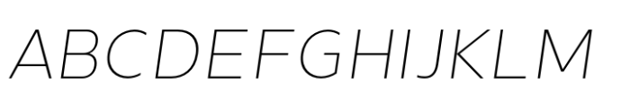Ponder Extralight Italic Font UPPERCASE