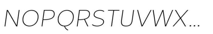 Ponder Extralight Italic Font UPPERCASE