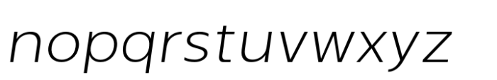 Ponder Light Italic Font LOWERCASE