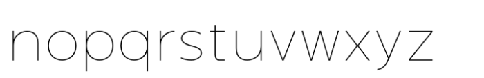 Ponder Thin Font LOWERCASE