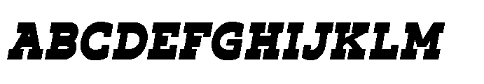 Ponent Black Italienne Italic Font UPPERCASE