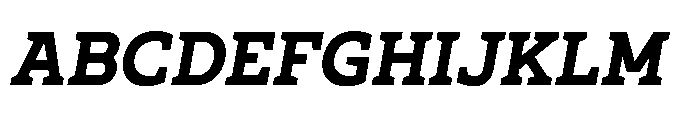 Ponent Black Serif Italic Font UPPERCASE