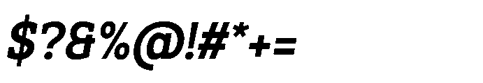 Ponent Bold Serif Italic Font OTHER CHARS