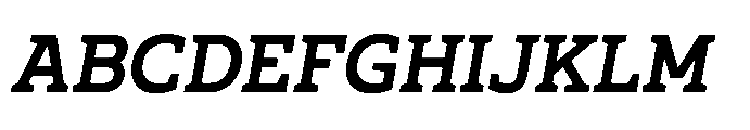 Ponent Bold Serif Italic Font UPPERCASE