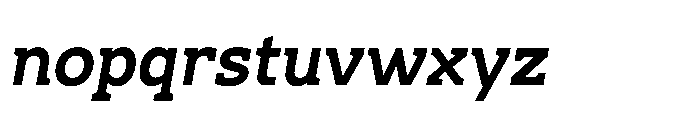Ponent Bold Serif Italic Font LOWERCASE