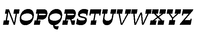 Ponent Book Italienne Italic Font UPPERCASE