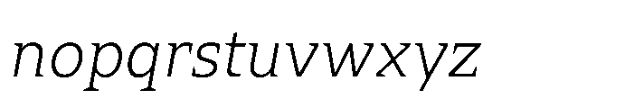 Ponent Book Lapidary Italic Font LOWERCASE