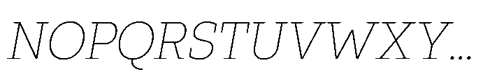 Ponent Light Serif Italic Font UPPERCASE