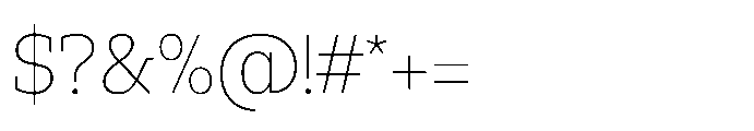 Ponent Light Serif Font OTHER CHARS