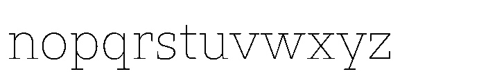 Ponent Light Serif Font LOWERCASE